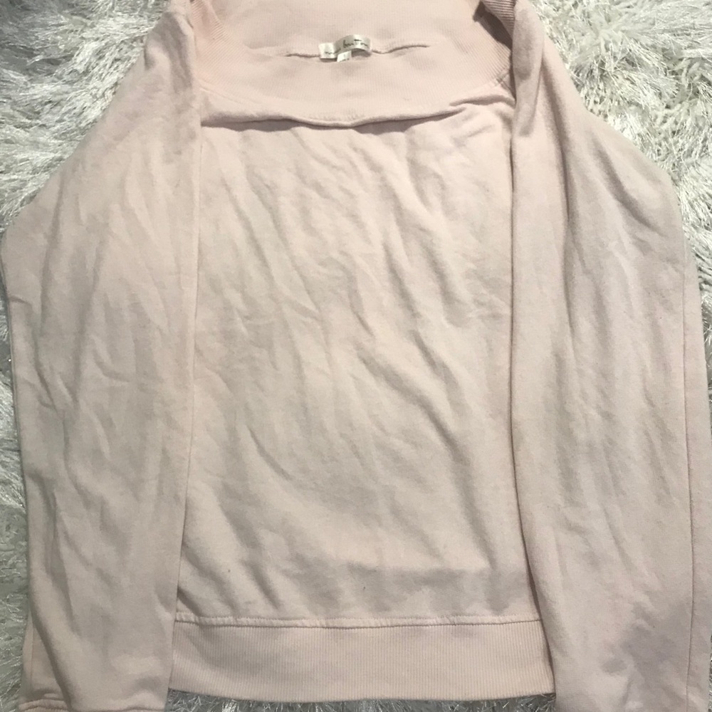 Cute Pink Off The Shoulder Sweater